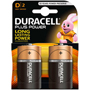 DURACELL PILA ALCALINA PLUS D 2-PACK LR20 D PLUS